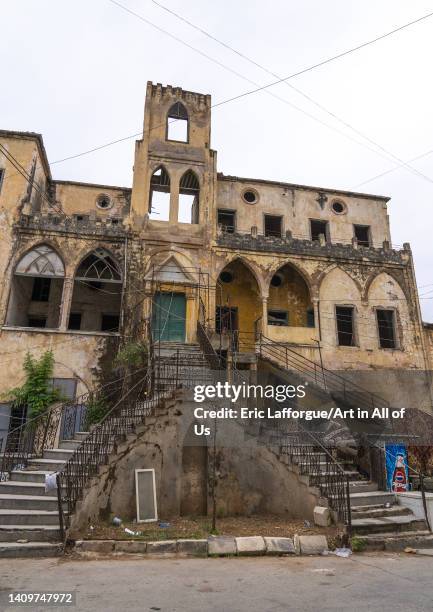 Old traditional abandoned lebanese house, North Governorate, Tripoli, Lebanon on June 2, 2022 in Tripoli, Lebanon.