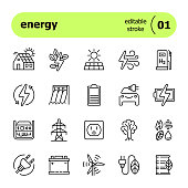 Energy line icon