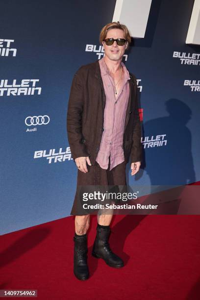 Brad Pitt attends the "Bullet Train" Red Carpet Screening at Zoopalast on July 19, 2022 in Berlin, Germany.