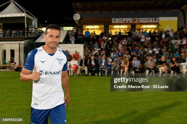 Pedro Rodriguez of SS Lazio during the SS Lazio team presentation on July 19, 2022 in Auronzo di Cadore, Italy.