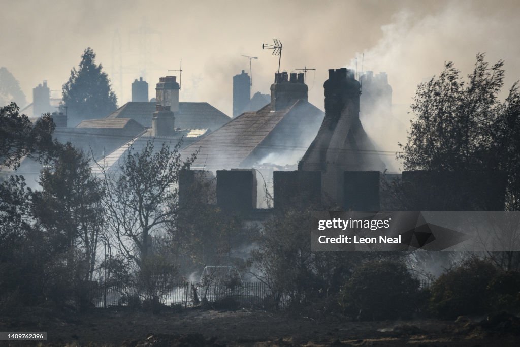 Multiple Fires Break Out Around Greater London Amid Record Heat