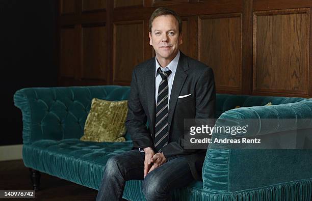 Actor Kiefer Sutherland attends the 'Touch' photocall at Soho House Berlin on March 9, 2012 in Berlin, Germany.