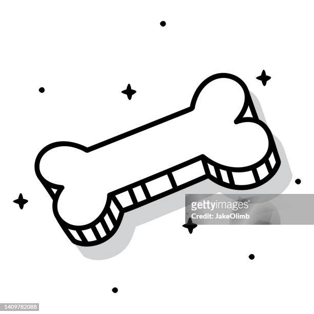 bone doodle 5 - dog bone stock illustrations stock illustrations