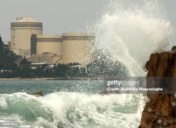 General view of Mihama nuclear power station No 1 reactor , No 2 reactor and No 3 reactor which is run by Kansai Electric Power Co, on March 8, 2012...