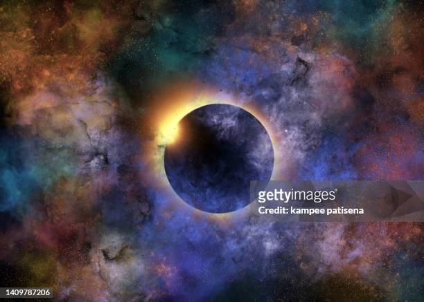 conceptual universe and galaxies image - illuminated ring stock pictures, royalty-free photos & images