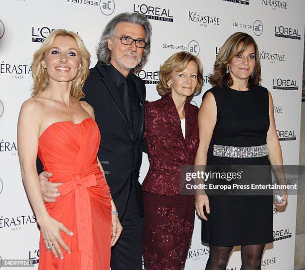 Cayetana Guillen Cuervo, Alberto Cerdan, Elena Salgado and Arantxa Sanchez Vicario attend 40th anniversary hairstylist Alberto Cerdan's career on...