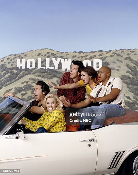 Pilot -- Pictured: Eric McCormack as Jason Slade, Jenny McCarthy as Jenny McMillan, Rafer Weigel as Max, Heather Paige Kent as Maggie Marino, Dale...