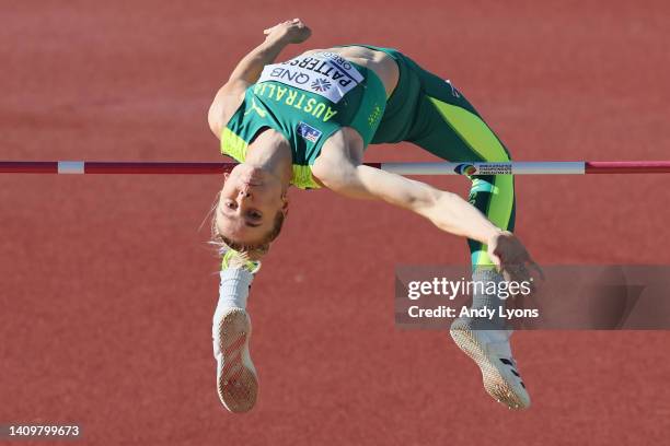 Eleanor Patterson of Team Australia competes in the Women's High Jump Final on day five of the World Athletics Championships Oregon22 at Hayward...