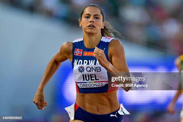 Amalie Iuel of Norway competing on Women's 400 metres hurdles during the World Athletics Championships on July 19, 2022 in Eugene, United States