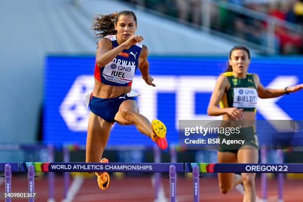 Amalie Iuel of Norway competing on Women's 400 metres hurdles during the World Athletics Championships on July 19, 2022 in Eugene, United States