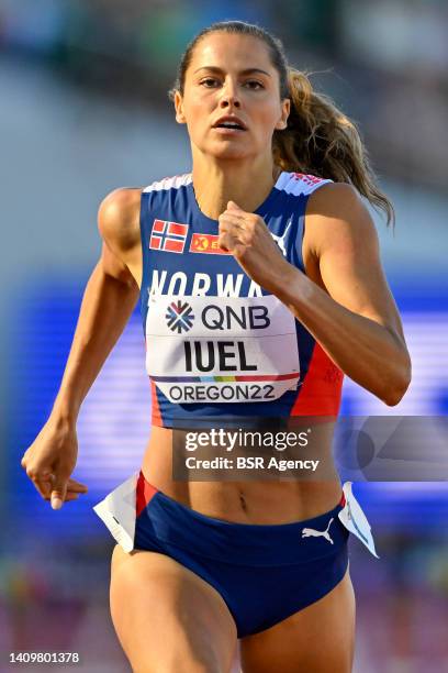 Amalie Iuel of Norway competing on Women's 400 metres hurdles during the World Athletics Championships on July 19, 2022 in Eugene, United States