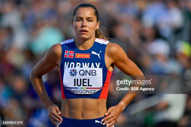 Amalie Iuel of Norway competing on Women's 400 metres hurdles during the World Athletics Championships on July 19, 2022 in Eugene, United States