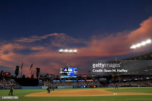General view during the 92nd MLB All-Star Game presented by Mastercard at Dodger Stadium on July 19, 2022 in Los Angeles, California.