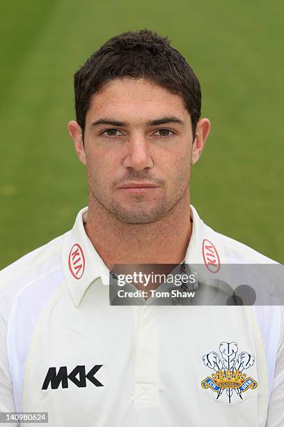 Tom Maynard of Surrey poses for a pictures during the Surrey CCC photocall at The Kia Oval on March 9, 2012 in London, England.