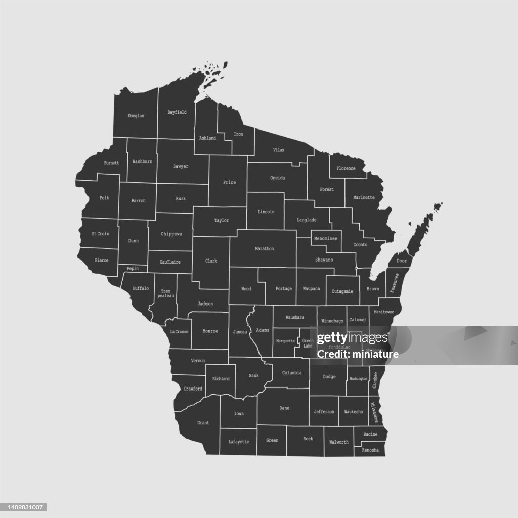 Wisconsin Map Wisconsin Map High-Res Vector Graphic - Getty Images
