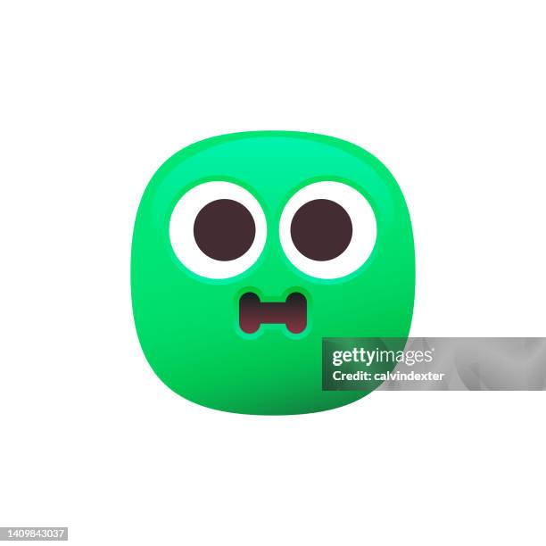 emoticon cute color gradient - nausea stock illustrations