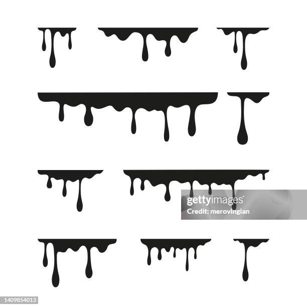 paint or ink dripping vector set - wine stain 幅插畫檔、美工圖案、卡通及圖標