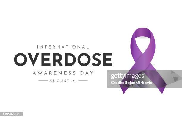 international overdose awareness day, august 31. vector - drug overdose stock illustrations