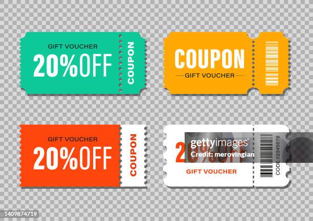 set of ready-to-use discount coupons - coupon 幅插畫檔、美工圖案、卡通及圖標