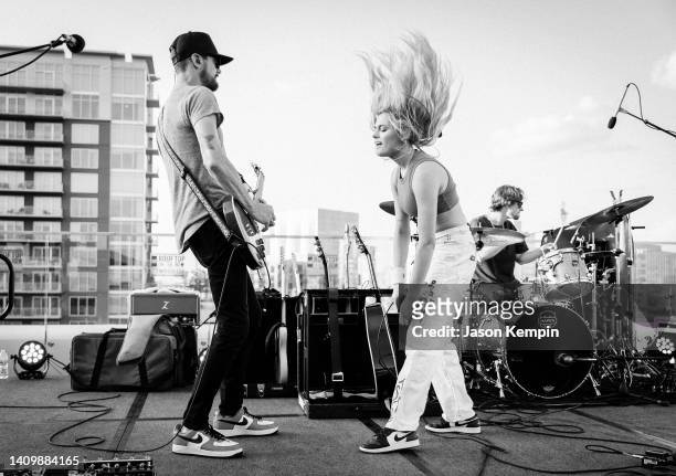 Recording artist Alana Springsteen performs during BMI's Rooftop On The Row at BMI Rooftop on July 19, 2022 in Nashville, Tennessee.