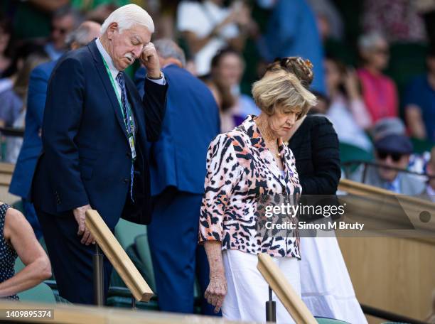 Margaret Court in the royal box during the Women's Single Final at The Wimbledon Lawn Tennis Championship at the All England Lawn and Tennis Club at...