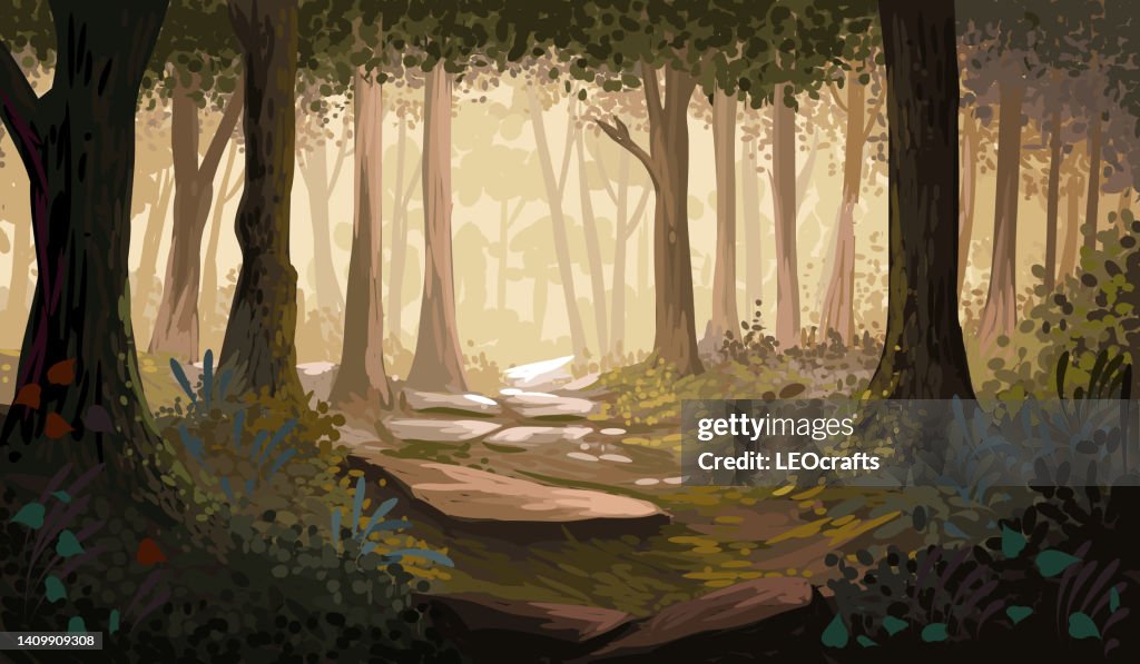 Hermoso bosque de otoño