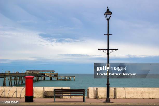 pier, deal, kent, england - street light post stock pictures, royalty-free photos & images