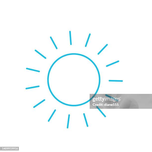 weather thin line icon on a transparent background with editable lines - meteorology stock illustrations