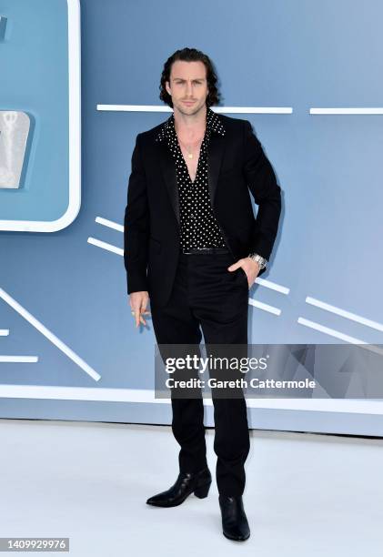 Aaron Taylor-Johnson attends the "Bullet Train" UK Gala Screening at Cineworld Leicester Square on July 20, 2022 in London, England.