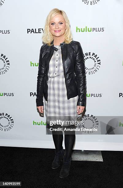 Actress Amy Poehler arrives at PaleyFest 2012 Presents "Parks And Recreation" at the Saban Theatre on March 6, 2012 in Beverly Hills, California.