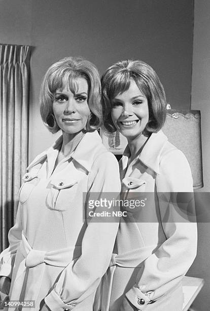 Jeannie's Beauty Cream" Episode 5 -- Aired 10/14/69 -- Pictured: Emmaline Henry as Amanda Bellows, Laraine Stephens as the new Amanda -- Photo by:...