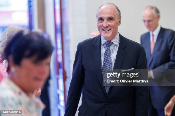 Prince Lorenz of Belgium arrives at the traditional concert in prelude to the National Day at Bozar on July 20, 2022 in Brussels, Belgium.