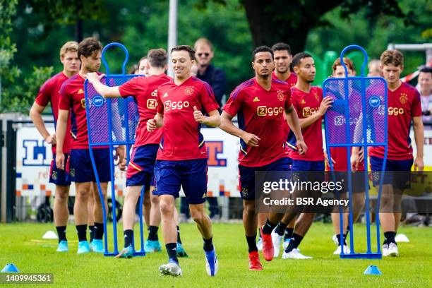 Youri Regeer of Ajax and Mohamed Ihattaren of Ajax during a Training Session of Ajax at Sportcentrum Vondersweijde on July 1, 2022 in Oldenzaal,...