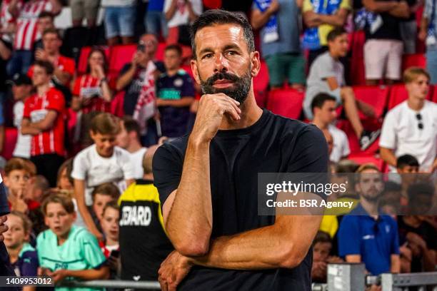 Head Coach Ruud van Nistelrooy of PSV Eindhoven during the Friendly match between PSV Eindhoven and FC Eindhoven at Philips Stadion on July 19, 2022...