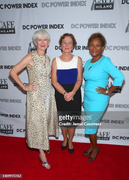Joanna Coles, Dr. Christine Grady, NIH Bioethics Chief and DeDe Lea attend 2022 DC Power Index Prize Lunch hosted by Joanna Coles, Teresa Carlson and...