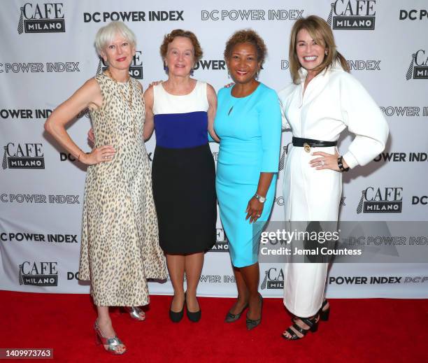 Joanna Coles, Dr. Christine Grady, NIH Bioethics Chief, DeDe Lea and Teresa Carlson attend 2022 DC Power Index Prize Lunch hosted by Joanna Coles,...