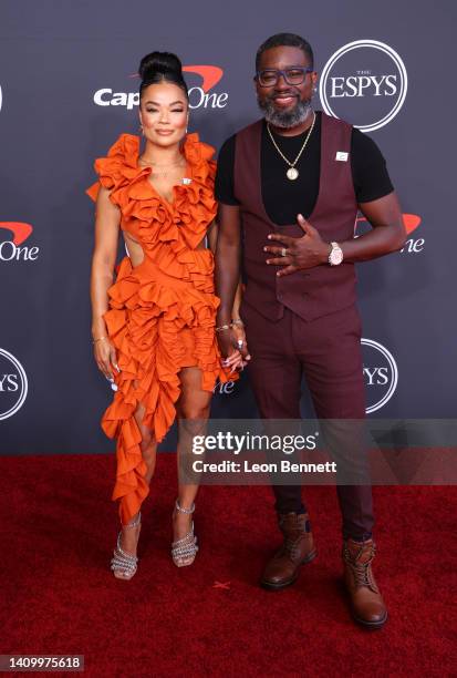Dannella Lane and Lil Rel Howery attend the 2022 ESPYs at Dolby Theatre on July 20, 2022 in Hollywood, California.