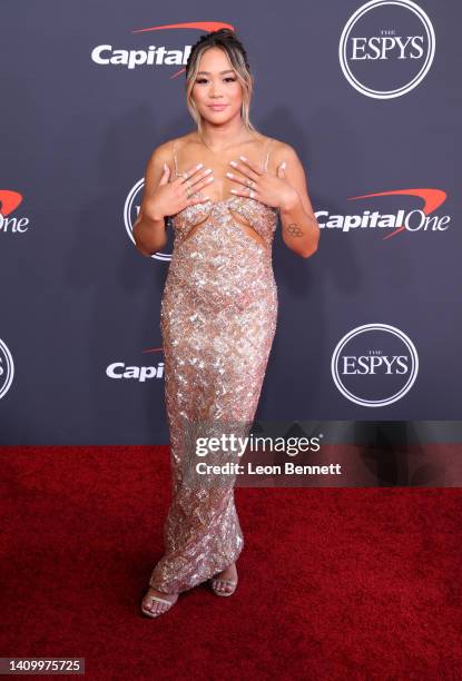 Sunisa Lee attends the 2022 ESPYs at Dolby Theatre on July 20, 2022 in Hollywood, California.