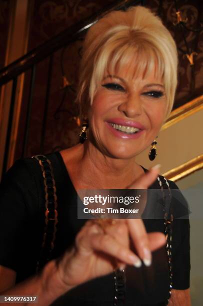 Ivana Trump, ex-wife of mogul Donald Trump, celebrates at a party to introduce her brand of wine to her society friends on Oct. 18 at her East Side...