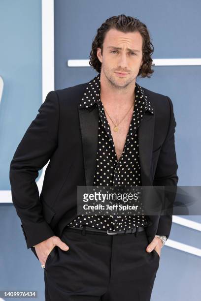 Aaron Taylor-Johnson attends the "Bullet Train" UK Gala Screening at Cineworld Leicester Square on July 20, 2022 in London, England.