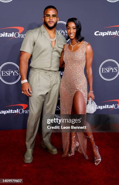 Aaron Donald and Erica Donald attend the 2022 ESPYs at Dolby Theatre on July 20, 2022 in Hollywood, California.