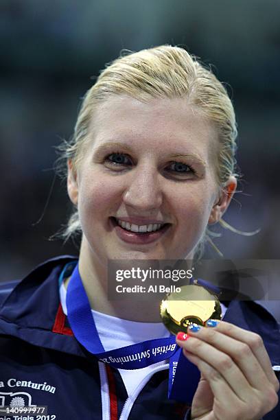Rebecca Adlington of Nova Centurion SC wins the Gold medal in the Women’s 800m Freestyle Final during day seven of the British Gas Swimming...