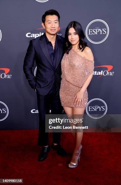 Simu Liu and guest attend the 2022 ESPYs at Dolby Theatre on July 20, 2022 in Hollywood, California.