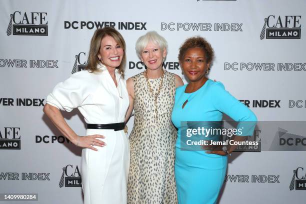 Teresa Carlson, Joanna Coles and DeDe Lea attend 2022 DC Power Index Prize Lunch hosted by Joanna Coles, Teresa Carlson and DeDe Lea at Cafe Milano...