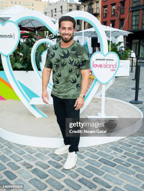 Kem Cetinayattends the "Love Island USA" Season 4 photo call at Gansevoort Plaza on July 20, 2022 in New York City.