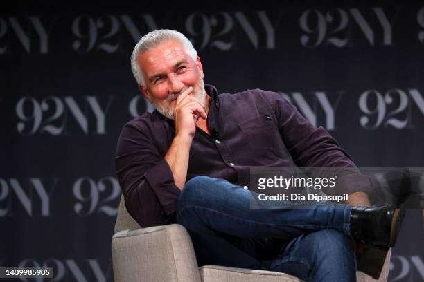 Paul Hollywood onstage during Paul Hollywood in Conversation with Dorie Greenspan at 92NY on July 20, 2022 in New York City.