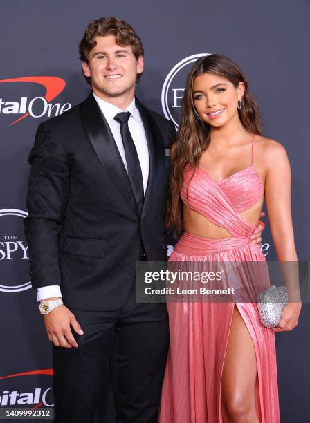 Jake Funk and Hannah Ann Sluss attend the 2022 ESPYs at Dolby Theatre on July 20, 2022 in Hollywood, California.