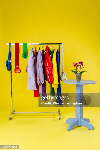 fashion - shopping coloured background stock pictures, royalty-free photos & images