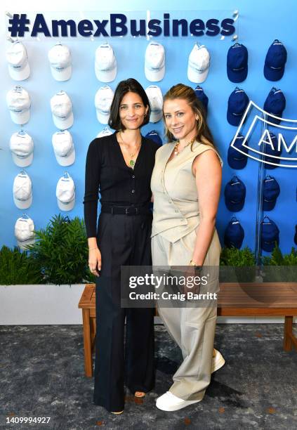 Super Smalls founder Maria Dueñas Jacobs and Founder and CEO of Love Wellness, Lo Bosworth attend the American Express Business Class LIVE 2022 on...