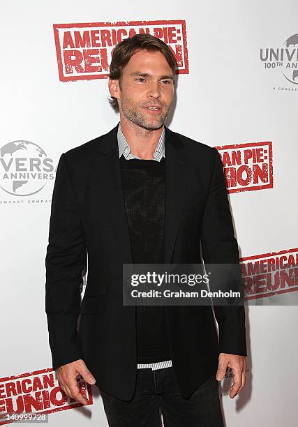 Seann William Scott arrives at the Australian premiere of "American Pie: Reunion" on March 7, 2012 in Melbourne, Australia.